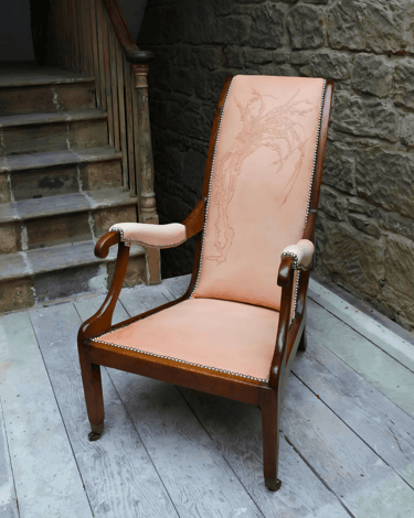 The Upholstery and Design Studio - Pink Leather Chair