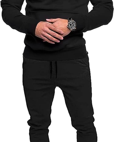 black two piece hoodie and sweatpants set
