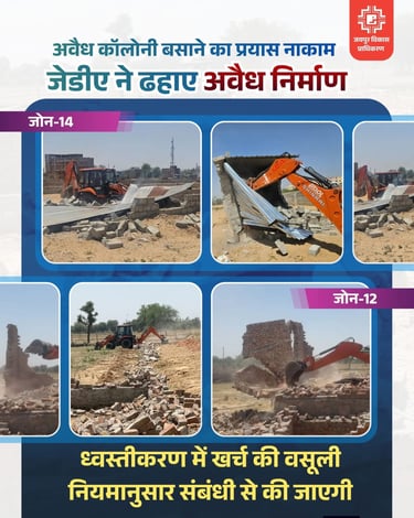 JDA demolition illegal construction Jaipur