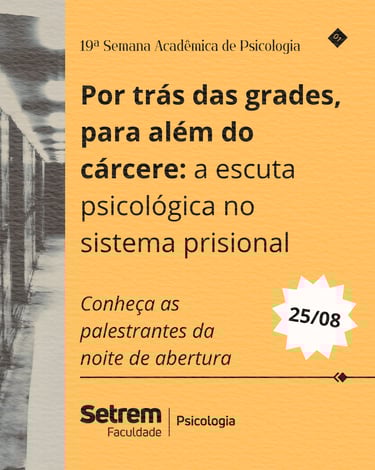 Peça gráfica da campanha da Semana Acadêmica de Psicologia - Estudo de Caso.