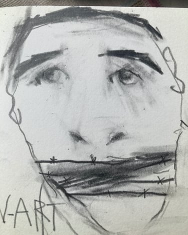 Dessin homme bayonné
