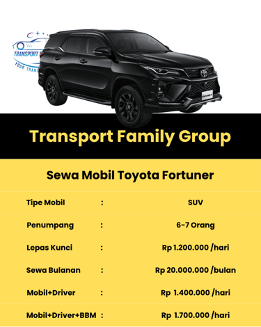 sewa mobil toyota fortuner lhokseumawe aceh