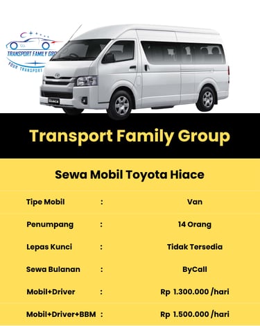 sewa mobil toyota hiace lhokseumawe aceh