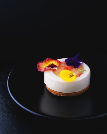 Cheesecake citron vert et pommes de Bizu Pâtisserie-Thierry Le Moël photographe