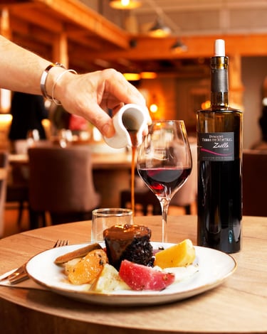 creation culinaire du chef_ restaurant du domaine terre de mistral-thierry le moel photographe