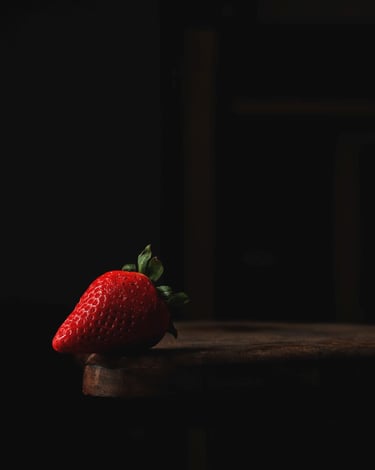 Fraise dans la lumière du matin-thierry le moel photographe