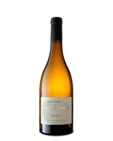 Photographie bouteille de vin Blanc Pandore - Mas de la Deveze - thlmphoto
