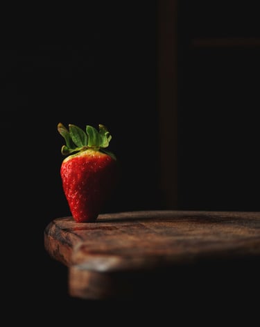 Photographie d une fraise-thierry le moel photographe
