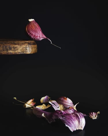 Photographie de Gousse d'ail violet-Thierry Le Moel Photographe