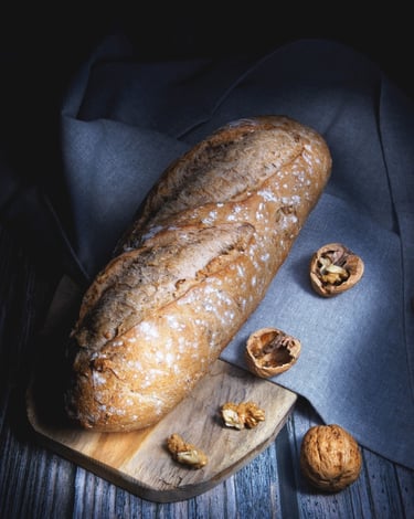 photographie de pain de campagne aux noix-thierry le moel photographe