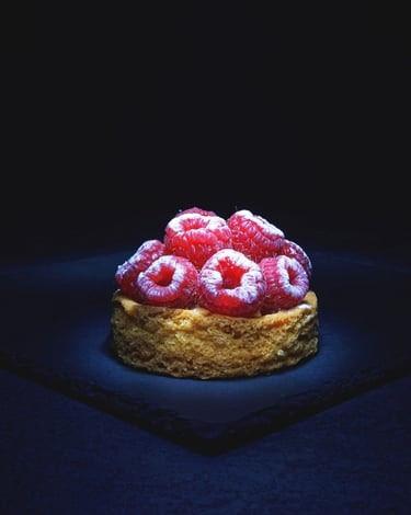 photographie de patisserie aux framboises marc favalessa thierry le moel photographe