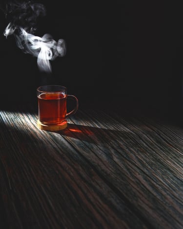 photographie de tasse de the et fumee thierry le moel photographe