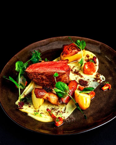photographie de creation du chef restaurant le frelon d'or thierry le moel photographe