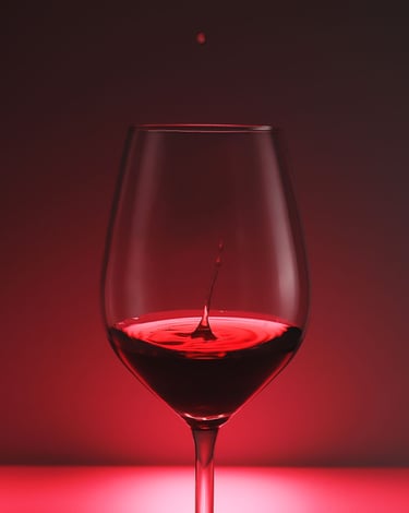 Verre de vin et goutte de vin rouge-thierry le moel photographe