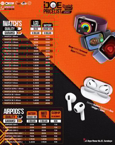 ijoe pricelist iwatch airpods