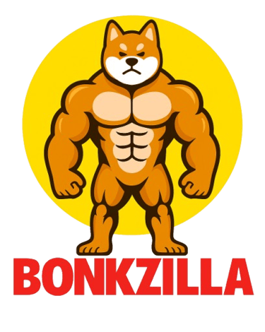 a dog with a dog on the back of a sign that says bonkzi