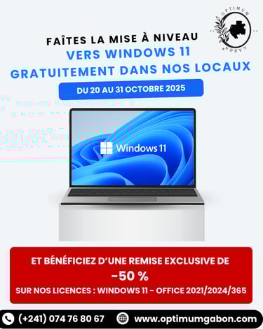 Affiche promotionnelle - Optimum Gabon - Windows 11