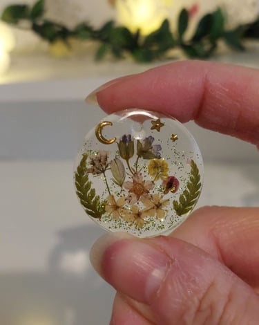 passion des détails fait main résine fleurs séchées