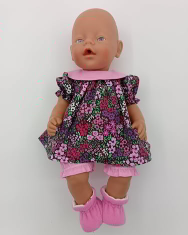 Zapf Baby Born doll in handmade dress