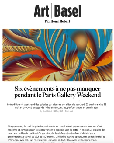 Article Art Basel Paris Gallery Weekend