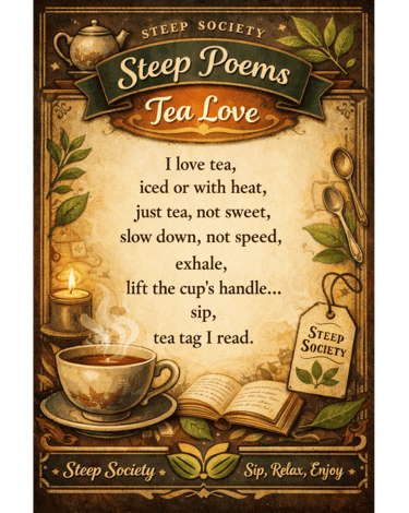 Steep Poems, "Tea Love" Poem