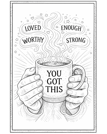 You Got This Coloring Tea Inspiration Coloring Sheet