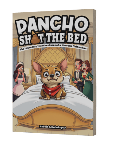 pancho on a bed