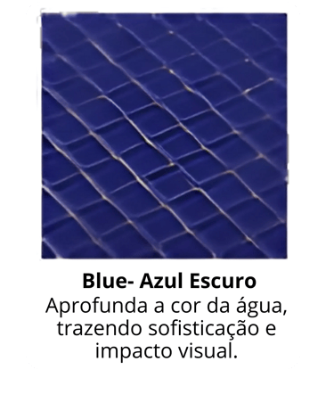 Pastilha de vidro Azul Escuro da Sul Piscinas em Gravataí, cor intensa e sofisticada no acabamento 