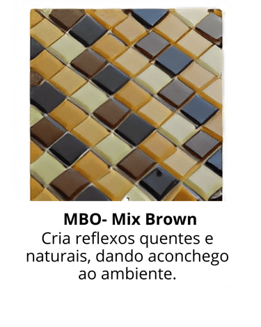 Pastilha de vidro Mix Brown da Sul Piscinas em Gravataí, reflexos quentes e naturais no acabamento 