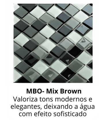 Pastilha de vidro Mix Gray da Sul Piscinas em Gravataí, tom moderno e elegante no acabamento da pisc