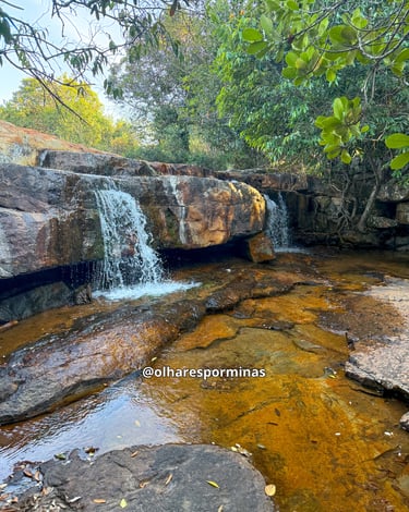 Cachoeiras das Borboletas com águas cristalinas em Conselheiro Mata MG