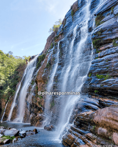 Cachoeira de Cocais também conhecida como Cachoeira Queda do Véu, emCocais, distrito turistico de MG