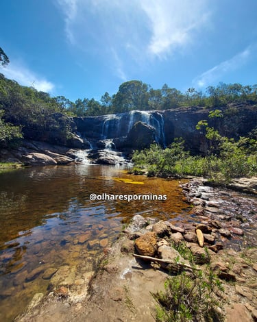 Cachoeira do Leão localizada em Cocais, distrito historico e turistico de Barão de Cocais