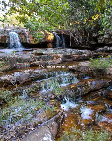 Cachoeiras das Borboletas com águas cristalinas em Conselheiro Mata MG