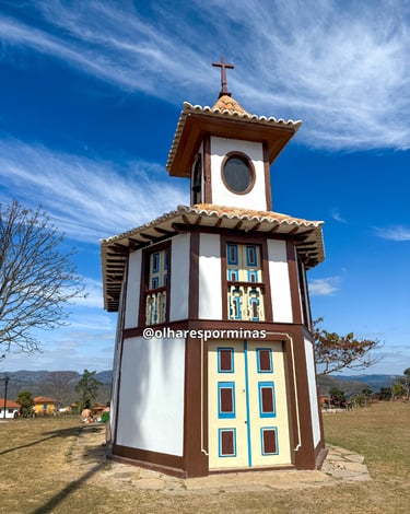Capela turistica em Milho Verde, distrito histórico e turistico de Serro MG