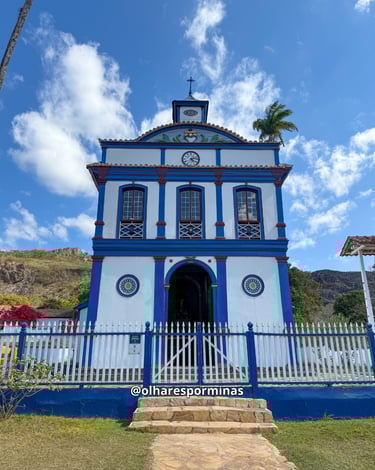 Igreja Matriz na Vila do Biribiri, distrito historico e turistico de Diamantina MG