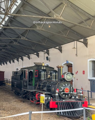 Maria Fumaça no museu ferroviário de São João del Rei Minas Gerais