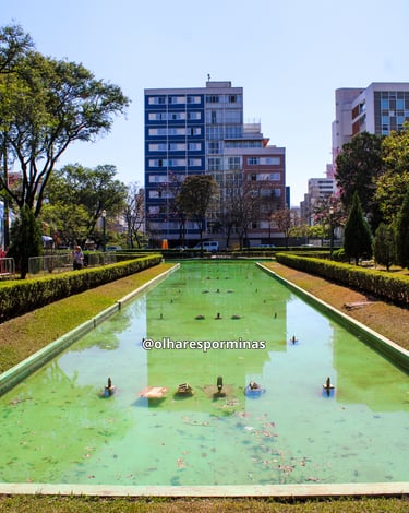 Fonte da Praça da Liberdade em Belo Horizonte, ponto turistico em Minas Gerais