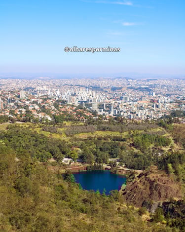 Vista do Mirante da Serra do Curral da cidade de Belo Horizonte e Região Metropolitana