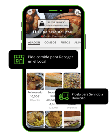App Palacio del pollo y la pizza