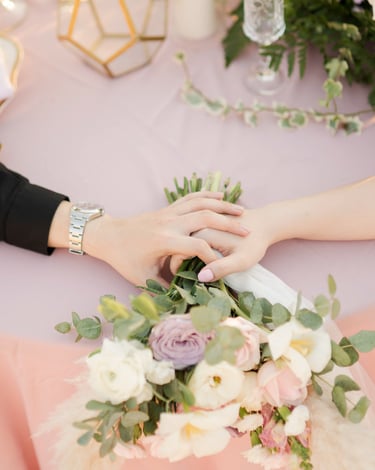 Luxury prewedding table styling detail at Melasti Beach Bali