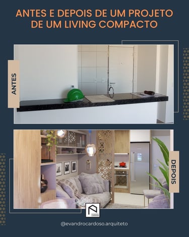 Projeto de Interiores de Apartamento Compacto em São Paulo