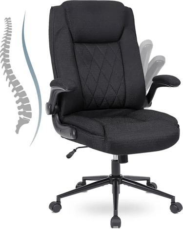 Flysky Silla con respaldo alto, Silla ejecutiva para Oficina, Negro