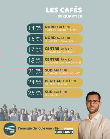 Détails des Cafés de Quartiers de Tournon en Commun 2026