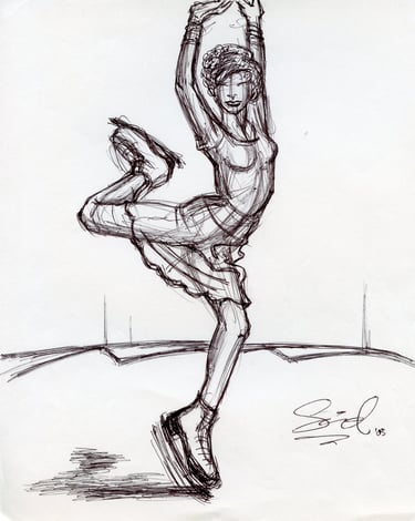 The Skater: pen on paper, 2003