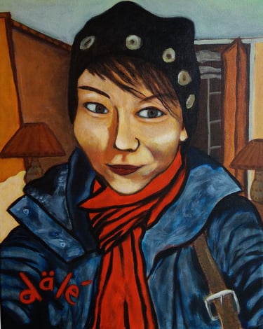 Dale Larner painting Wenli