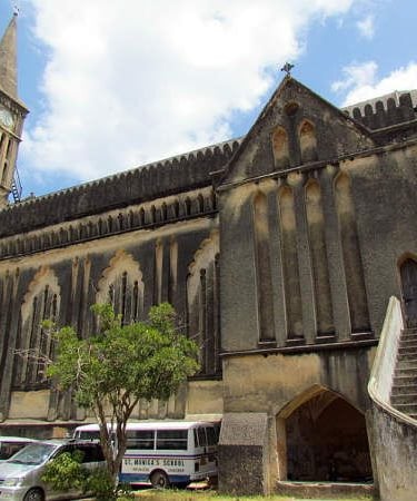 Historic Roman Catholic church in Stone Town Zanzibar, a landmark with unique architecture and cultural heritage in the heart