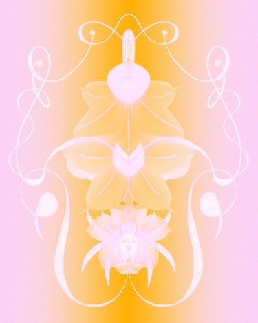 ilustración digital sobre botánica eterea