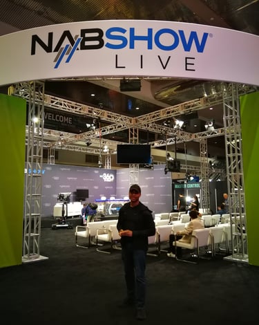 Set up for NAB Live Broadcast.
