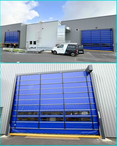 Installation de portes souples rapides Safir PV4 à vouvray chez proludic